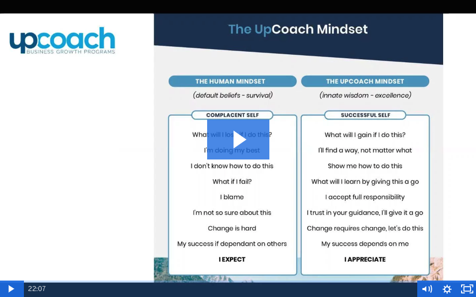 Upcoach Webinar – Remove Redundant thought Patterns.